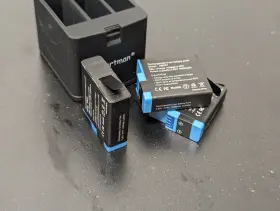 Ab00061 A Artman Gopro Hero 5 6 7 8 Battery And Charger 3 Pack Channel Case #2