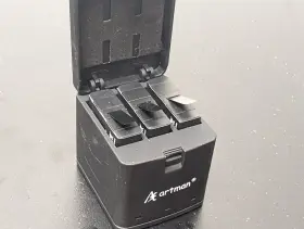 Ab00061 A Artman Gopro Hero 5 6 7 8 Battery And Charger 3 Pack Channel Case #3