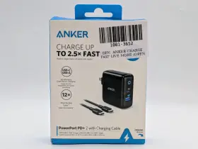 B2701j22-1 Anker Powerport Pd 2 Usb-c Wall Charger With Cable - Black Ships Free