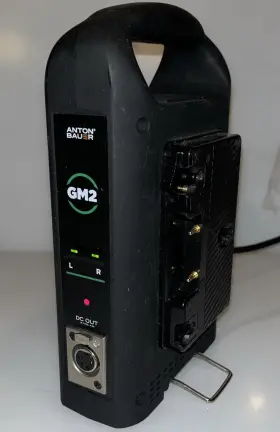 8475-0141 Anton/bauer Gm2 Dual-bay Charger With 4-pin Xlr Output Gold Mount