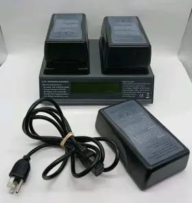1812 Avnl Charger V-mount V-lock 2 Ways And 3 Batteries For Sony Camera