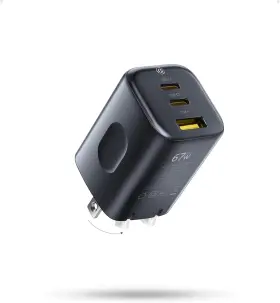 E01210 Baseus Picogo 67w Usb C Charger Smallest 3 Port Fast Charging Block With