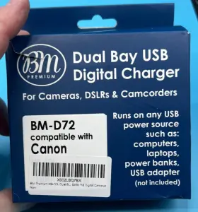 Bm Bm-d72 Dual Bay Usb Digital Charger Canon Compatible