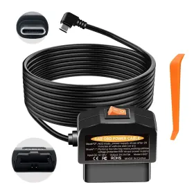 Abc001 Bnnyy Obd2 To Usb C Power Adapter For Dash Cam Hardwire Kit With Parking... Fast Ship