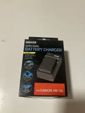 Ch-g123 Bower Battery Charger For Canon Nb-10l With Eu And Car Adapter Ultra Rapid