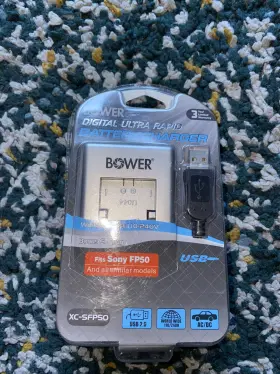 Xc-sfp50 Bower Digital Ultra Rapid Battery Charger Fits Sony Fp50