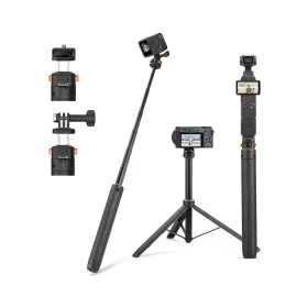 Brdrc Zh2 313 4 64in Pocket 3 Selfie Stick Tripod For Gopro Camera Extendable Stand With Qui