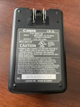 0101a0425472p Canon Oem Battery Charger Cb-2l 4.2v Dc .58a For Nb-1l Li-ion Working #2