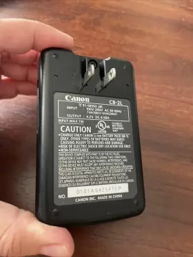 0101a0425472p Canon Oem Battery Charger Cb-2l 4.2v Dc .58a For Nb-1l Li-ion Working #3