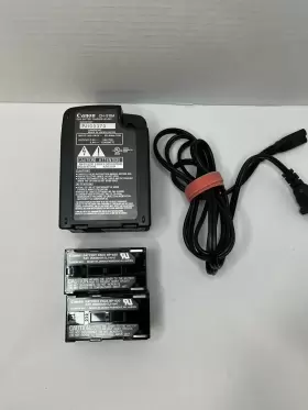 3036a002 Canon Ch-910a Dual Battery Charger Holder With 2 Batteries Tested Working #3