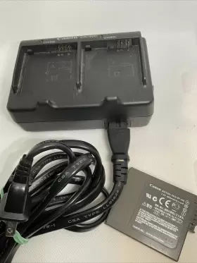 Ca-400 Canon Camcorder Compact Power Adapter Dual Battery Charger W One