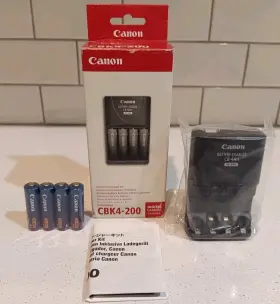Cbk4-200 Canon Charger And Battery Kit Genuine Accessory New In Opened Box