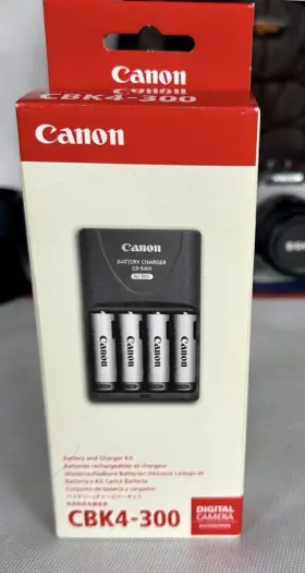 Cbk4-300 Canon Battery Charger Kit Open Box Tested And Working With 4 Aa Batteries