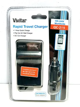 Bp-709 Canon Qc-215 Vivitar Rapid Travel Charger For 718 727 745 Batteries