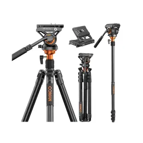 Df06 Coman Fluid Head Tripod Video Camera Monopod Aluminium Alloy 70.8 Inc