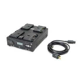 Core Swx Fleet-qm4a Fleet Micro 3a Digital Quad Charger For 4x Gold Mount Batteries 2020702