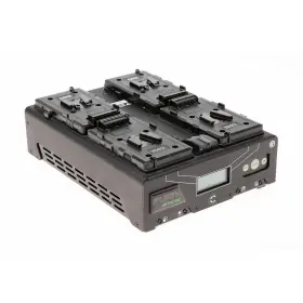Fleet-qm4s Core Swx Fleet Micro 3a Digital Quad Charger For V-mount Batteries Sku#1800538