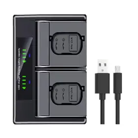 001ch-scl6 Digital Nc Usb Dual Travel Charger For Leica Bp-scl6 Batteries - Compatible With Q3