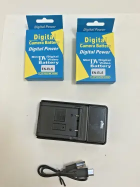 Bc-led1c Digital Power Camera Battery Charger Model With 2 Batteries