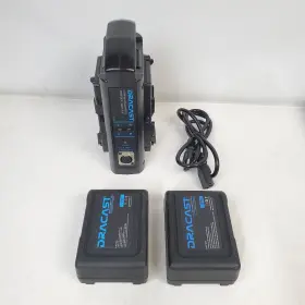 Ds-90sc Dracast D-25 Dual Charger Adapter With Two V-mount Battery Pack