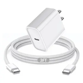 Ecopestugo Lr-fc01 Airpods Pro 3 Charger 20w Usb-c Power Adapter Wall 3ft White