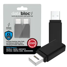 Eyebloc Db-901-b-aa Usb Data Blocker - Sync Stop Security Fast Charge 2 Pack Black