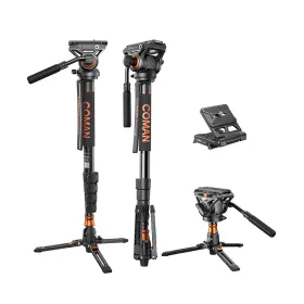 Dk327q6-us Famall Monopod With Feet Coman Professional Video Camera Q6 Tripod Sta