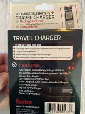 Fc-lpe10bc Focus New Universal Travel Charger With 1100ah Lp-e10 Battery #2