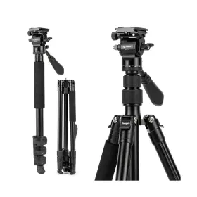 Fotopro 782279217722 65 Inch Camera Tripod Compact Video With Fluid Head Quick