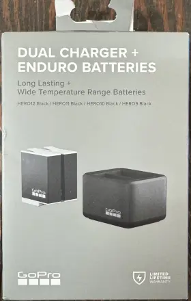Spbl1b-c Gopro Blbc1 Dual Battery Charger 2 Enduro Batteries Hero 12-9 Blk Long Lasting New