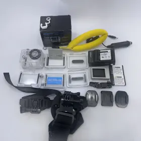 Lb10812082265 Gopro Bundle Kit Pack 3 Batteries Charger 12v Power Cord Case Float Gift Best