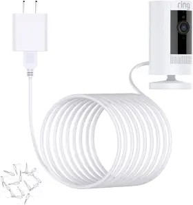 Iberls 313026088069 For Ring Stick Up Camera Cable Charger With Dc Power Adapter Plug In 3rd Gen 2