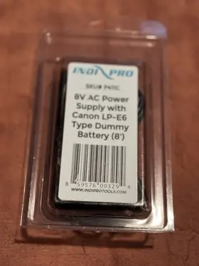 Lp-e6 Indipro P411c New Tools 8v Ac Power Supply With Canon Dummy Battery 8 Ft