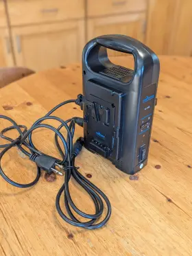 Pd-2ks Indipro Dual V-mount Battery Charger Ac Adapter And Cables Included #3