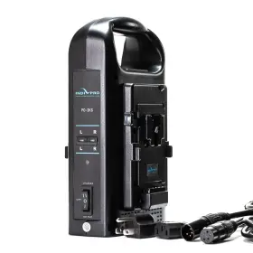 Pd-2ks Indipro Dual V-mount Battery Charger Ac Adapter And Cables Included