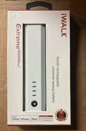 Iwalk 10000duo Extreme 10000mah Universal Backup Battery Power Bank White
