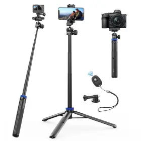 Kt-1003 Kaitezenz Selfie Stick Tripod For Gopro Camera 64 Inch Extendable Stand With 360 Ball H