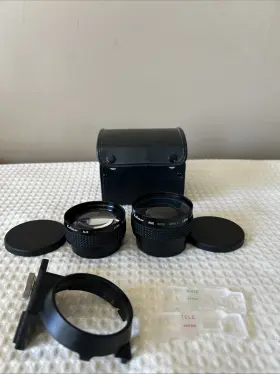 Af35mii Kalimar Auxiliary Lens Set Wide And Telephoto 47mm With Case Caps