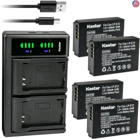Lc-e12 Kastar 638457457803 4-pack Battery And Ltd2 Usb Charger For Canon Lp-e12 Eos 100d