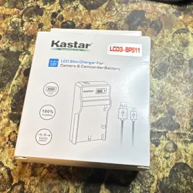 Lcd3-bp511 Kastar Slim Charger White Lcd Display Micro Usb For Camera Battery