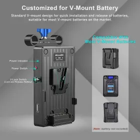 Kocackoo 653858279359 V-mount Lock Battery Plate Power Supply Splitter Adapter With Rod Clamp #3