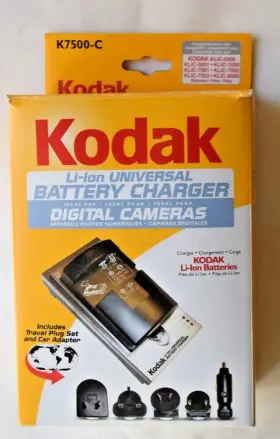 K7500-c Kodak K7500 Li-ion Universal Battery Charger Digital Camera Travel Plugs