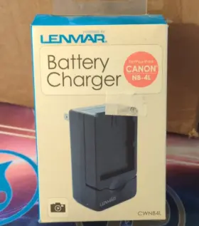 Lenmar Cwnb4l Battery Charger For Canon Powershot Nb-4l Nb-4lh Folding Plug