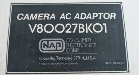 Nap V80027bk01 Electronics V8oo27bko1 Video Ac Adapter Power Supply Charger Cable