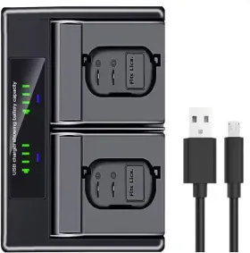 001ch-scl7 Ncis Usb Dual Travel Charger For Leica Bp-scl7 Batteries - Compatible With M11