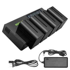 10100459 Neewer Four 6600mah Np-f970 Replacement Batteries With 4-channel Battery Charger