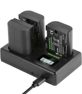 10101015 Neewer 3-pack 2250mah Lp-e6nh Replacement Battery And Usb Charger Set For Canon