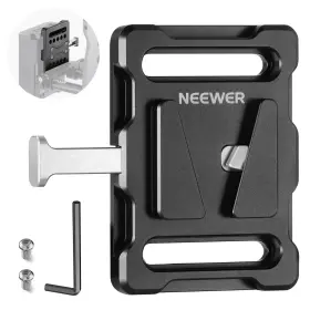 10103544 Neewer Mini V Mount Battery Plate With Wide Super Crab Clamp And Qr Lock