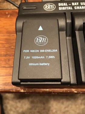 Enel20a Nikon Bm-2b8 Bm Premium Dual Bay Usb Digital Charger Model 7.2v 1020mah #3