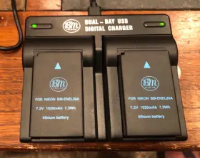 Enel20a Nikon Bm-2b8 Bm Premium Dual Bay Usb Digital Charger Model 7.2v 1020mah